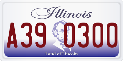 IL license plate A390300