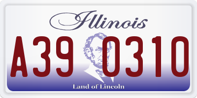 IL license plate A390310