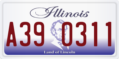 IL license plate A390311