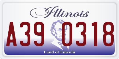 IL license plate A390318