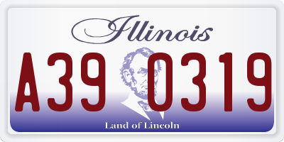 IL license plate A390319