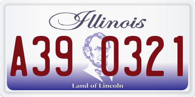 IL license plate A390321