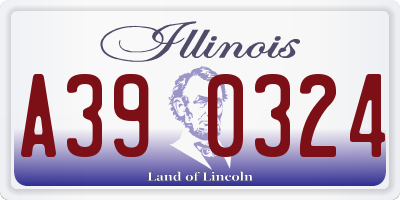IL license plate A390324