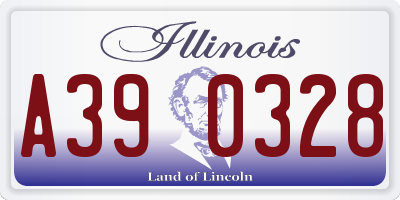 IL license plate A390328