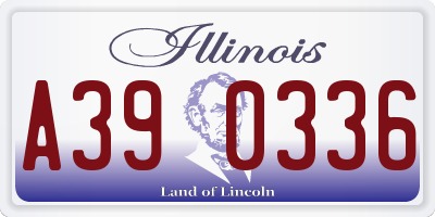IL license plate A390336