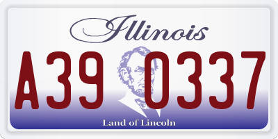 IL license plate A390337