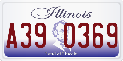 IL license plate A390369