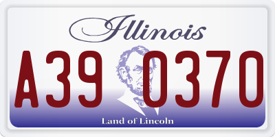 IL license plate A390370