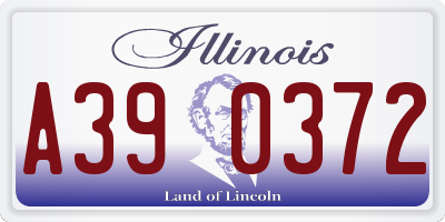 IL license plate A390372