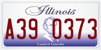 IL license plate A390373
