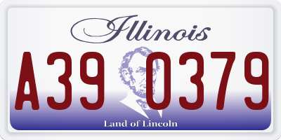 IL license plate A390379