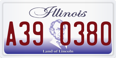 IL license plate A390380