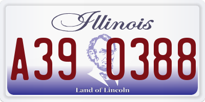 IL license plate A390388