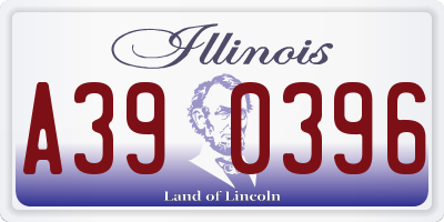 IL license plate A390396