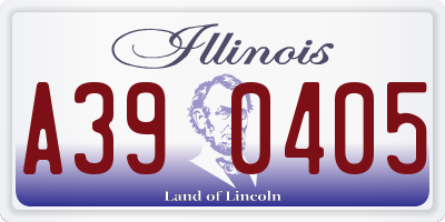 IL license plate A390405