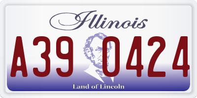 IL license plate A390424