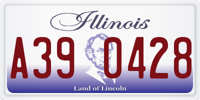 IL license plate A390428