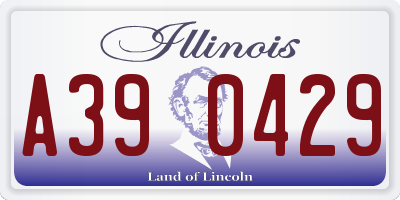IL license plate A390429