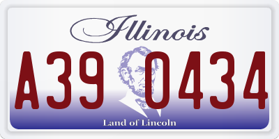 IL license plate A390434