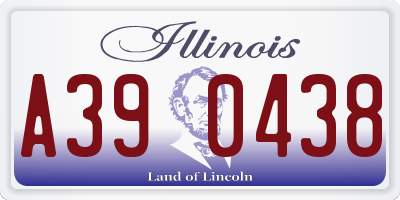IL license plate A390438