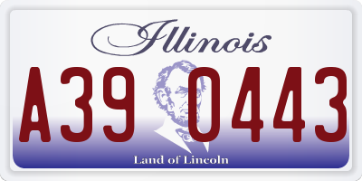 IL license plate A390443