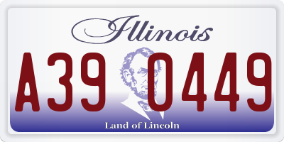 IL license plate A390449