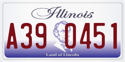 IL license plate A390451