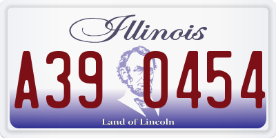 IL license plate A390454
