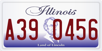 IL license plate A390456
