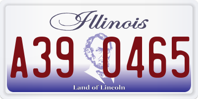 IL license plate A390465