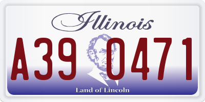 IL license plate A390471
