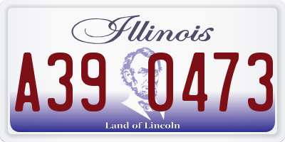 IL license plate A390473