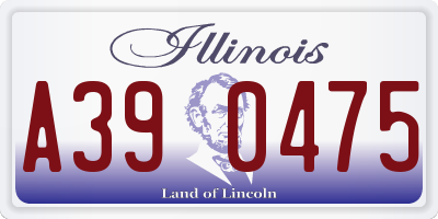 IL license plate A390475