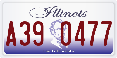 IL license plate A390477