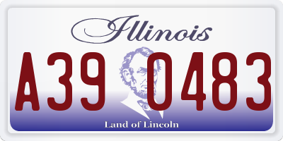 IL license plate A390483