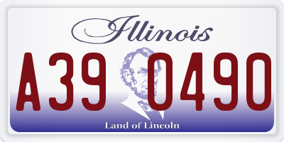 IL license plate A390490