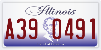 IL license plate A390491