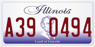 IL license plate A390494