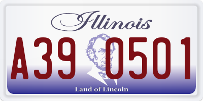IL license plate A390501