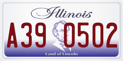 IL license plate A390502