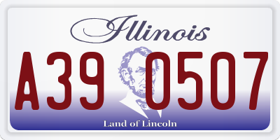 IL license plate A390507