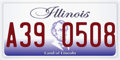 IL license plate A390508