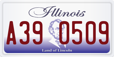 IL license plate A390509