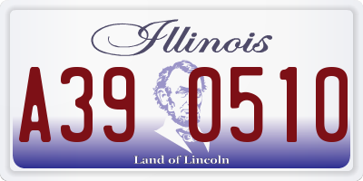 IL license plate A390510