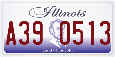 IL license plate A390513