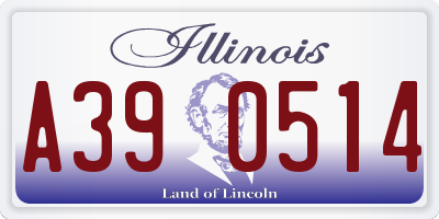 IL license plate A390514