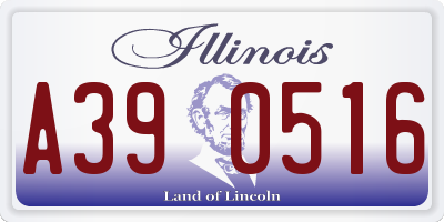 IL license plate A390516
