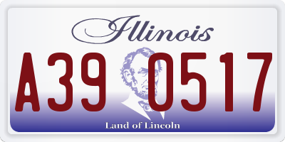 IL license plate A390517