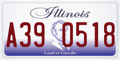 IL license plate A390518