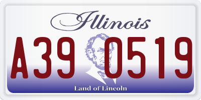 IL license plate A390519